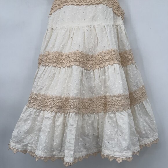 Jason Wu Girls Cream Eyelet Lace Tiered Dress + Matching Mini Tote – 4T NWT - Picture 6 of 8